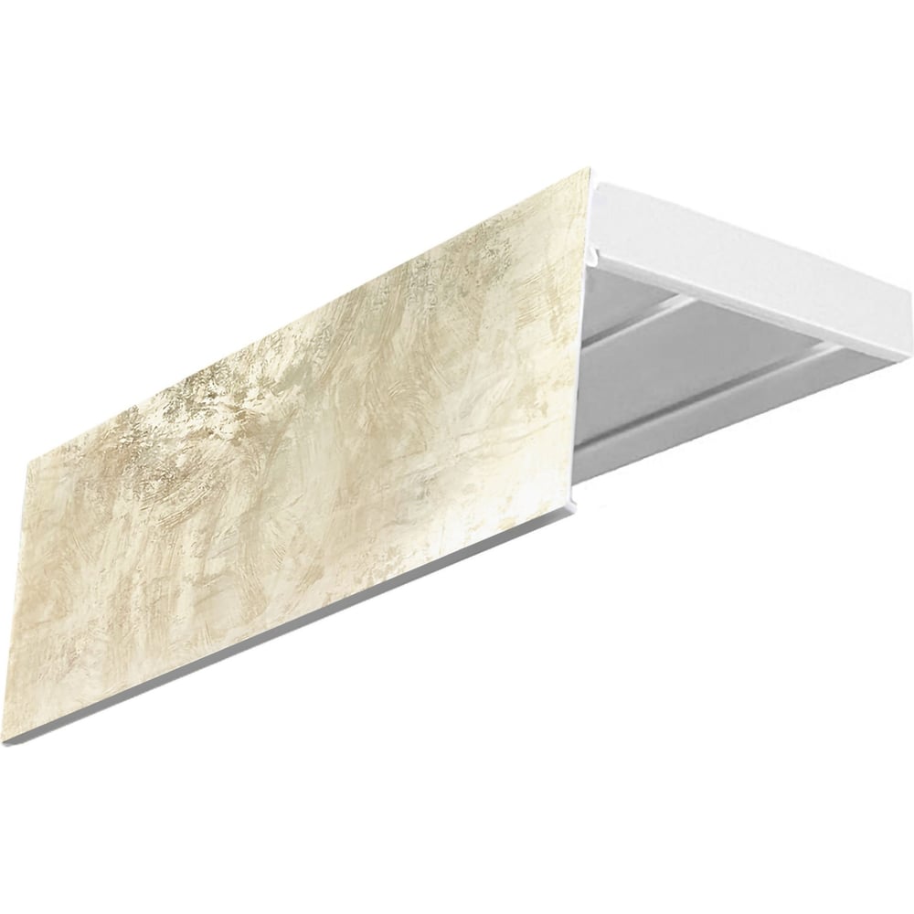 Изображение товара Карниз Эскар эконом+ двухрядный сборный 2,6м белый для натяжных потолков