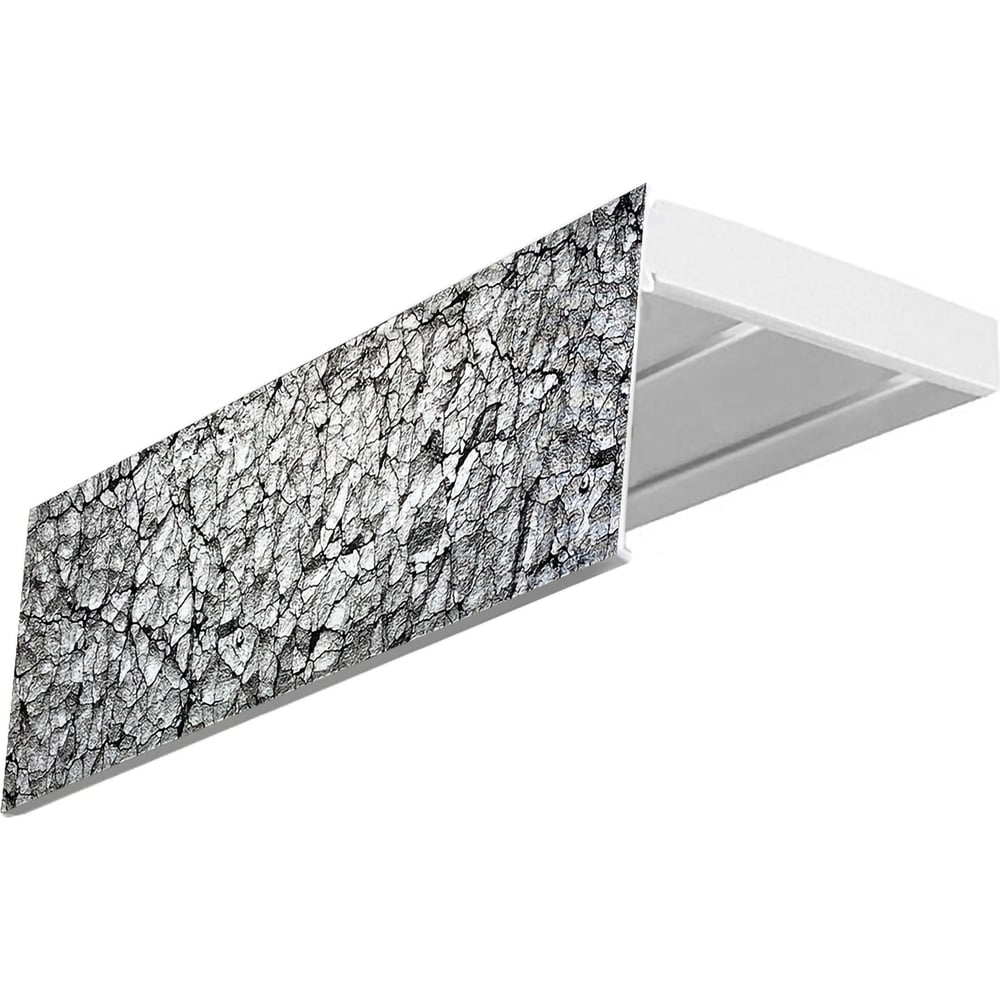 Изображение товара Карниз Эскар эконом+ в сборе 2-х рядный для натяжных потолков белый