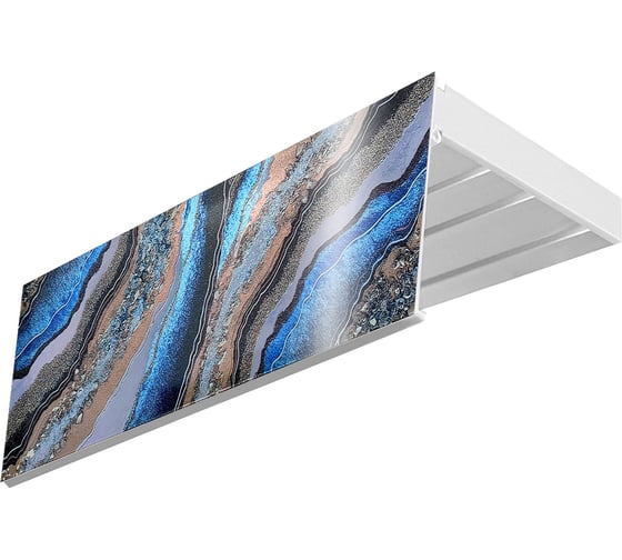 Изображение товара Карниз Эскар эконом+ в сборе 3-х рядный, шарм синее золото, 7 см, 2,0 м, 139430200