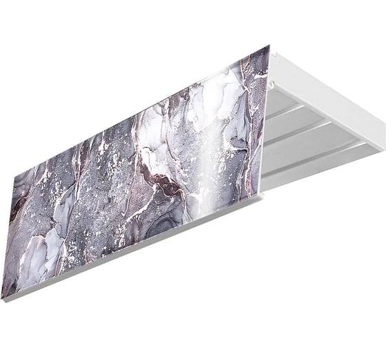 Изображение товара Карниз Эскар эконом+ в сборе 3-х рядный, фьюжн, 7 см, 2,6 м, 132430260