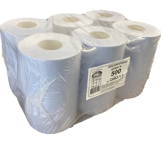 Изображение товара Бумага Сыктывкарские Индустриальная 2 сл. (24.5х26), 130 м/6 рулонов в упак. СИБ 2.1.3