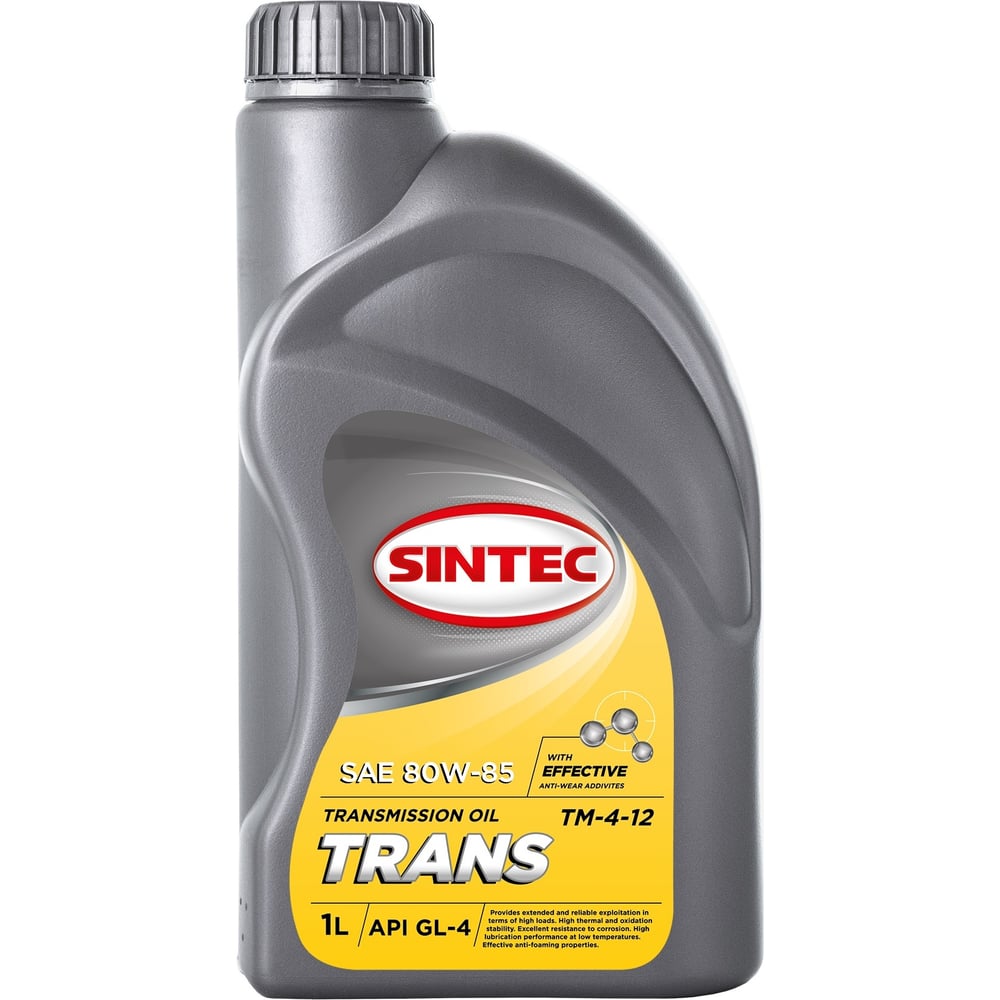 Трансмиссионное масло Sintec TRANS TM4 SAE 80W-90, API GL-4, 1 л 900371