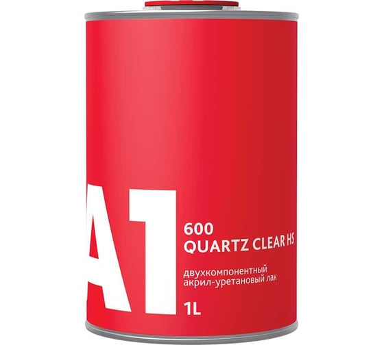 Изображение товара Прозрачный лак A1 600 Quartz Clear HS в комплекте с отвердителем, 1 л + 0.5 л 600QC-1000