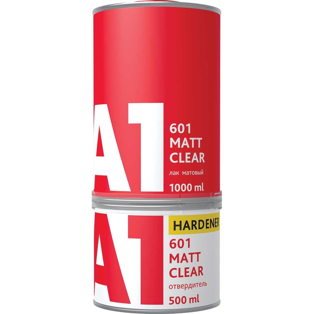 Изображение товара Матовый автолак A1 MATT CLEAR 1.5 л с отвердителем для профессиональных работ