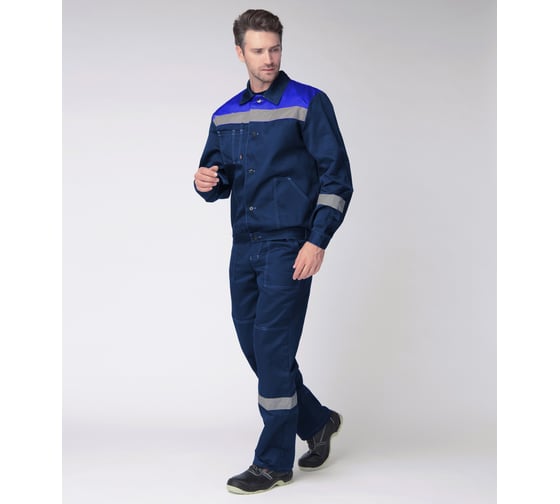 Изображение товара Костюм с полукомбинезоном Факел Лигор-2 СОП (ткань смесовая, 210) т.синий/васильковый 64-66; 182-188 87467853.013