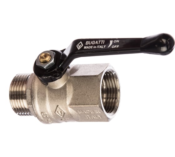 Изображение товара Шаровый кран Н/В Ду-25 /1" ручка черная Bugatti NEW JERSEY 9150005