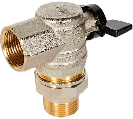 Изображение товара Угловой кран Американка Н/В Ду-25 /1" Бабочка черная Bugatti OREGON 05940009