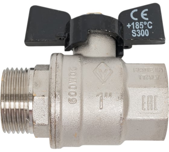 Изображение товара Шаровый кран Н/В Ду-25 /1" бабочка черная Bugatti OREGON 3070070