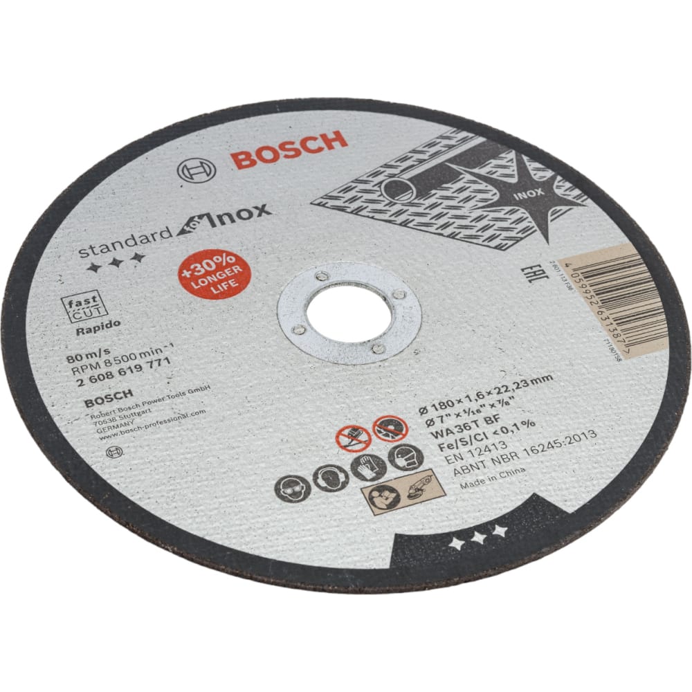 Отрезной круг Bosch круг отрезной по камню bosch 115 2 5 22 2мм chi 2609256328