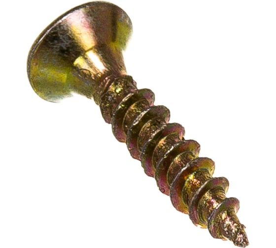 Изображение товара Шуруп, жёлтый цинк Крепежная техника 3,0х16 1000шт 431304 БК