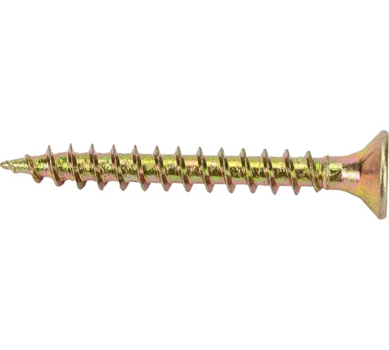 Изображение товара Шуруп, жёлтый цинк Крепежная техника 3,0х25 1000шт 431308 БК