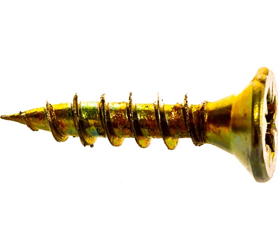 Изображение товара Шуруп, жёлтый цинк Крепежная техника 3,5х16 1000шт 431316 БК