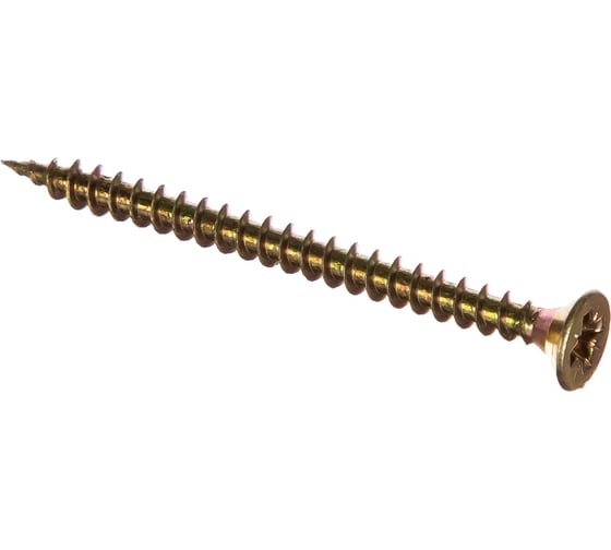 Изображение товара Шуруп, жёлтый цинк Крепежная техника 3,5х45 500шт 431328 БК