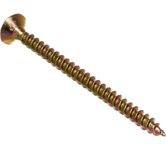 Изображение товара Шуруп, жёлтый цинк Крепежная техника 3,5х50 500шт 431330 БК