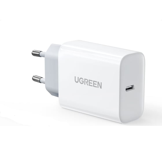 Изображение товара Сетевое зарядное устройство Ugreen cd127 pd 30w usb-c wall charger eu. цвет: белый 70161