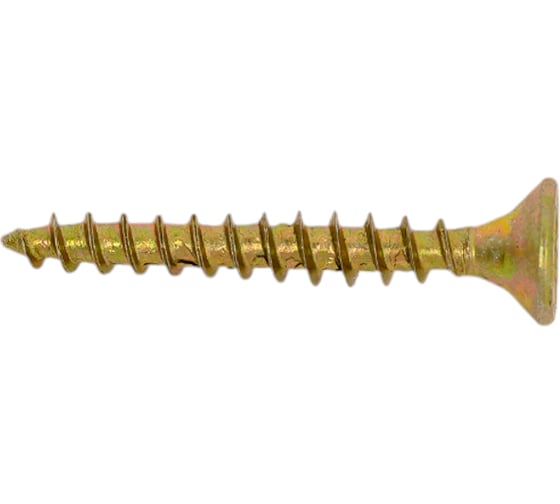 Изображение товара Шуруп, жёлтый цинк Крепежная техника 4,0х30 1000шт 431340 БК