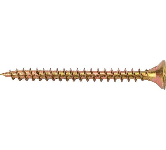 Изображение товара Шуруп, жёлтый цинк Крепежная техника 4,0х45 500шт 431346 БК