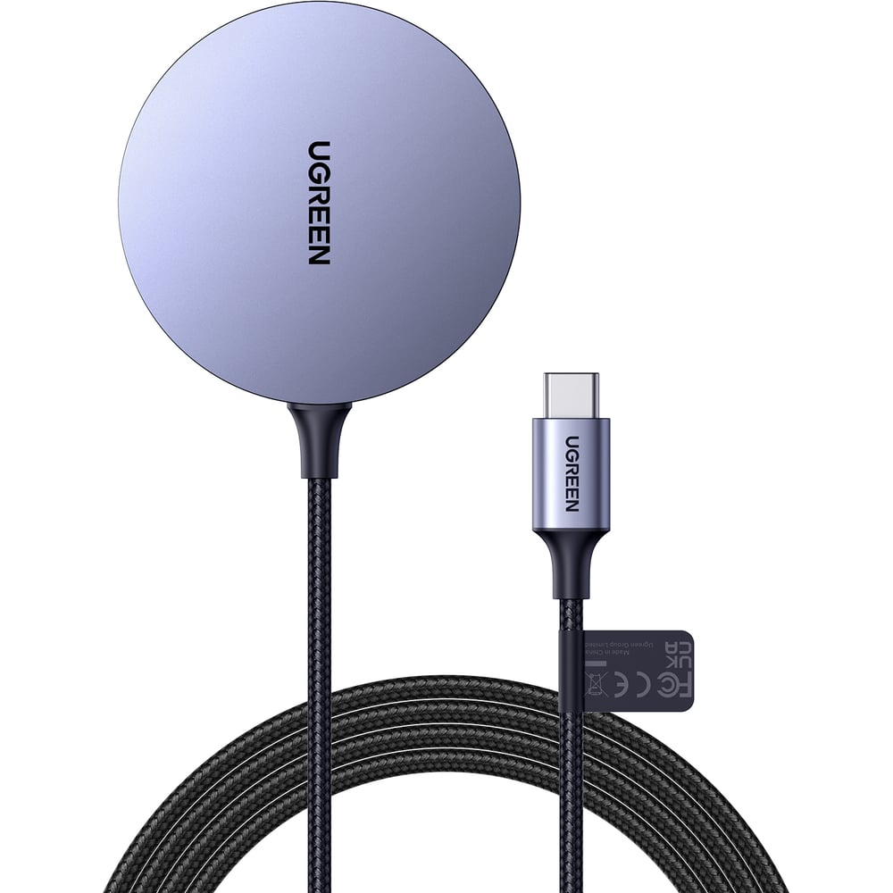 Изображение товара Беспроводное магнитное зарядное устройство Ugreen cd245 15W для iPhone серый космос