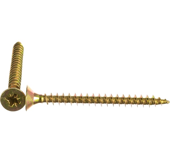 Изображение товара Шуруп, жёлтый цинк Крепежная техника 4,5х50 350шт 431368 БК