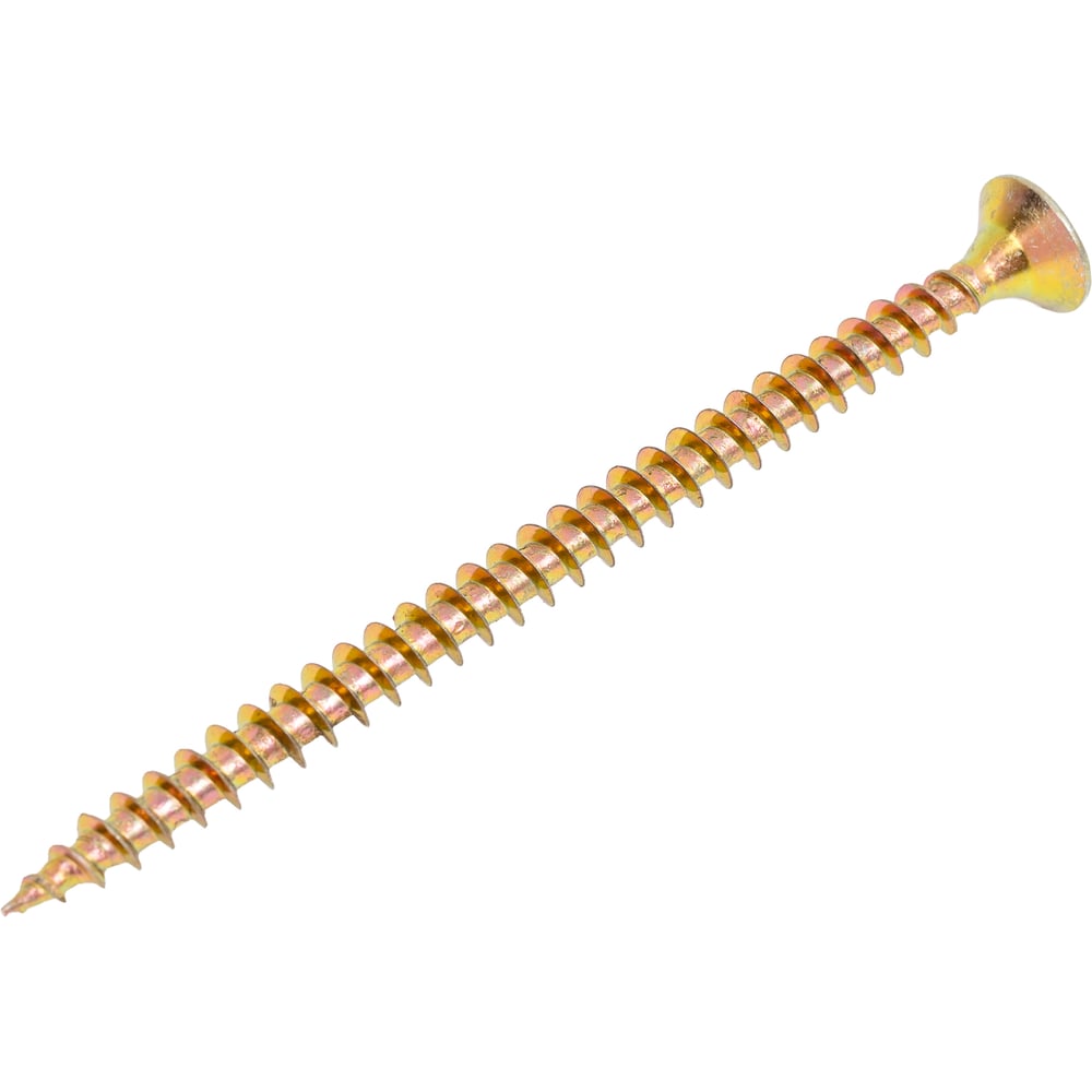 Изображение товара Шуруп, жёлтый цинк Крепежная техника 4,5х70 250шт 431372 БК