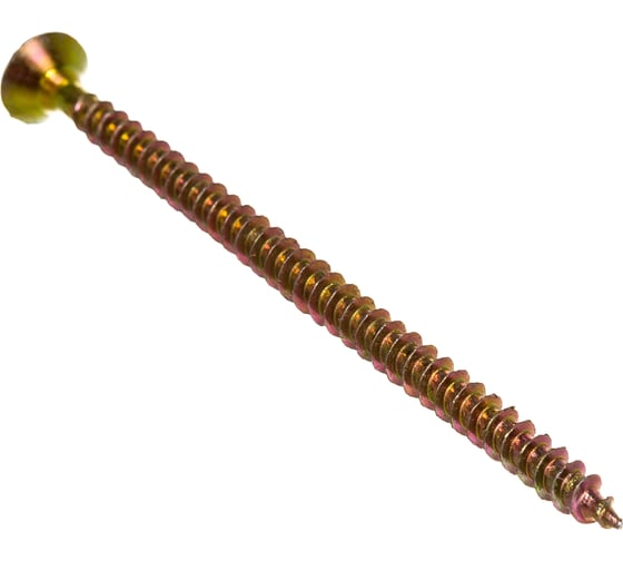 Изображение товара Шуруп, жёлтый цинк Крепежная техника 4,5х80 250шт 431374 БК