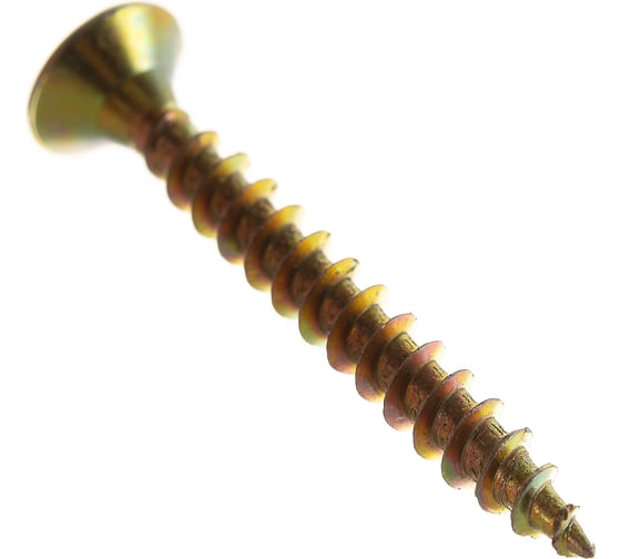 Изображение товара Шуруп, жёлтый цинк Крепежная техника 5,0х40 400шт 431384 БК