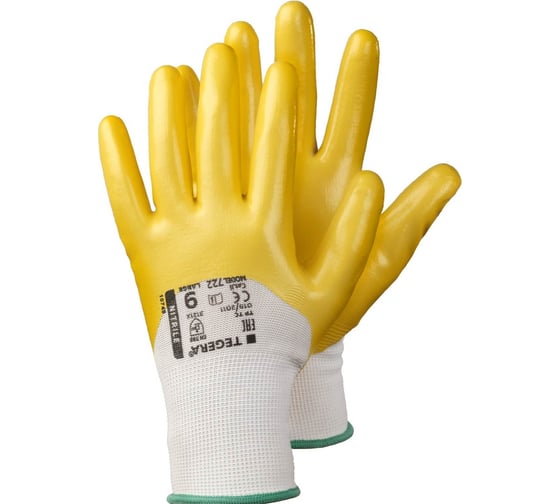 Изображение товара Перчатки TEGERA 722 утепленные, водо и маслоотталкивающие, обливка нитрил 3/4, с акриловым вкладышем, р. 11 722W-11