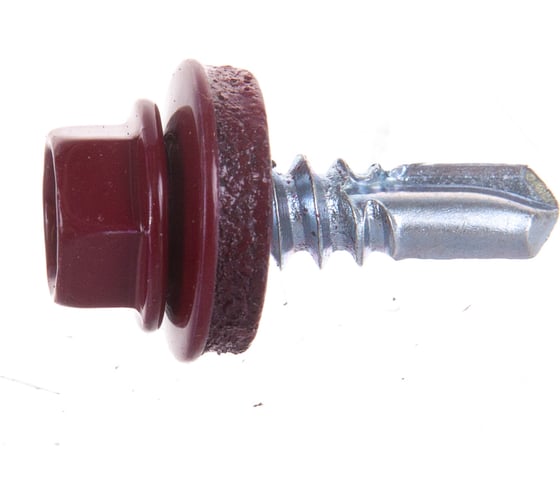 Изображение товара Кровельный саморез, красное вино Крепежная техника 5,5х19 RAL 3005 300шт 420314 БК