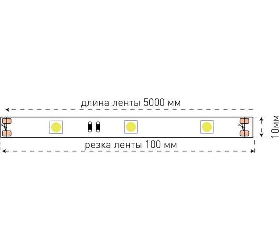 Изображение товара Светодиодная лента SWG 7,2 Вт/м SMD5050, 12В, IP20, Холодный, 3М SWG530-12-7.2-W-M