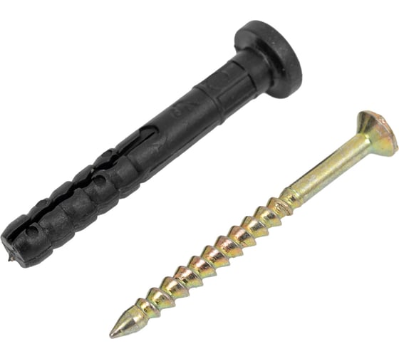 Изображение товара Дюбель-гвоздь с грибовидным бортиком Качественный Крепеж 6х40 180 шт 1000631 КЧ