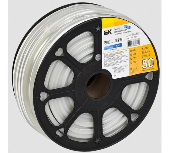 Изображение товара Лента IEK LED "неон" 50м LSR-2835B120-9,6-IP67-220В LSR5-7-120-67-0-50
