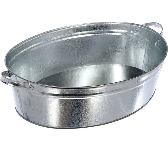 Изображение товара Оцинкованный овальный таз 23 л Банные штучки 36552