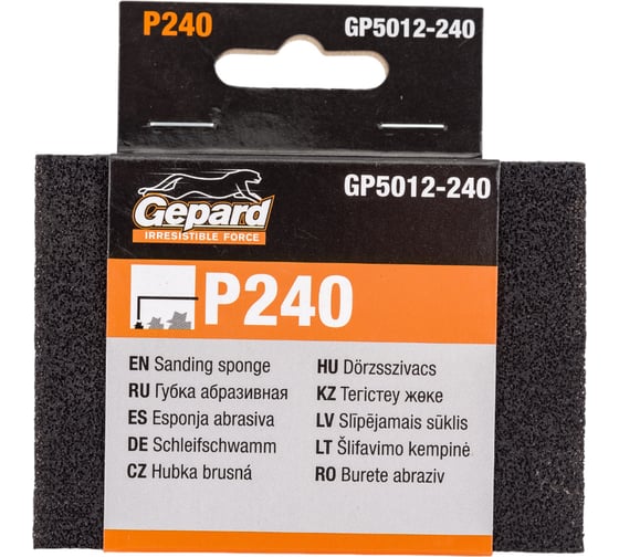 Изображение товара Губка абразивная 4-х сторонняя Р240 Gepard GP5012-240