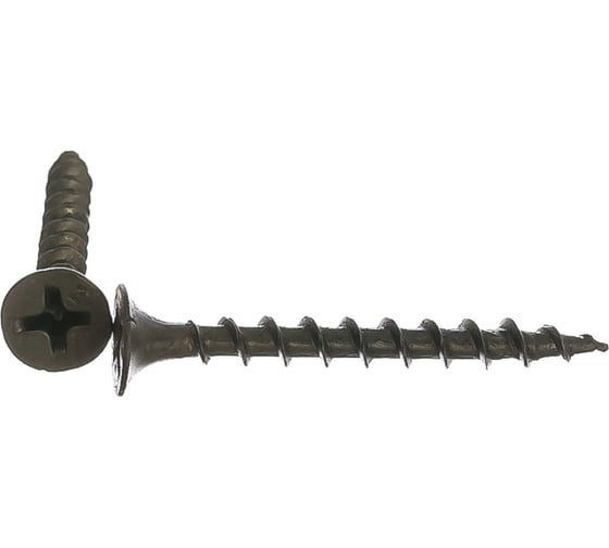 Изображение товара Саморез Качественный Крепеж 3,5х35 потай, крупная резьба, оксид 900 шт 1000363 КЧ