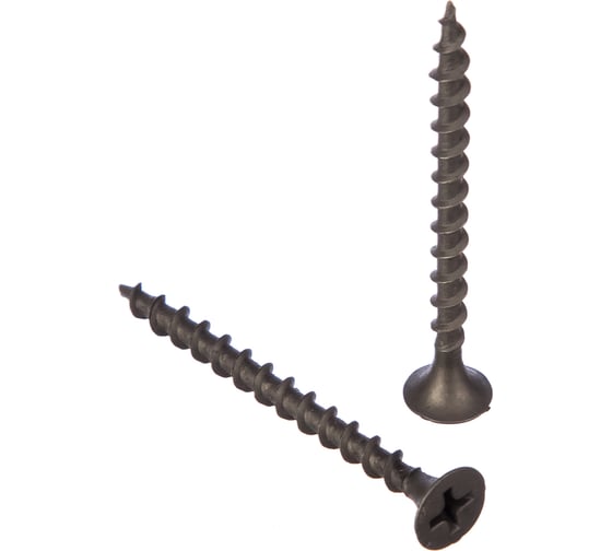 Изображение товара Саморез Качественный Крепеж 3,5х45 потай, крупная резьба, оксид 650 шт 1000367 КЧ