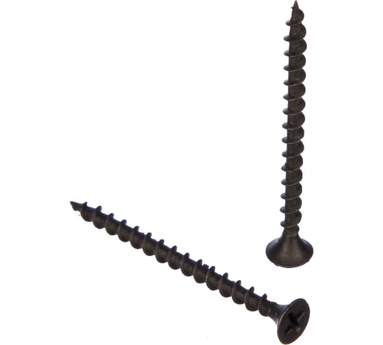 Изображение товара Саморез Качественный Крепеж 3,5х51 потай, крупная резьба, оксид 100 шт 0200369 КЧ