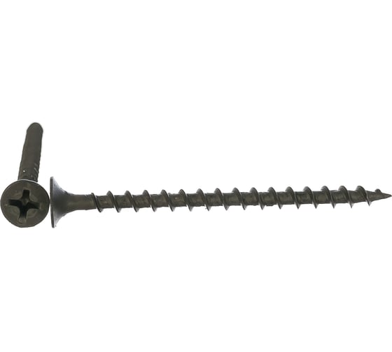 Изображение товара Саморез Качественный Крепеж 3,5х55 потай, крупная резьба, оксид 100 шт 0200371 КЧ