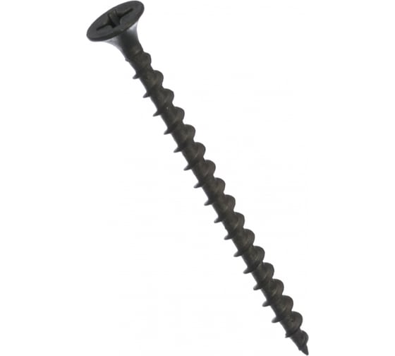 Изображение товара Саморез Качественный Крепеж 3,5х55 потай, крупная резьба, оксид 500 шт 1000371 КЧ