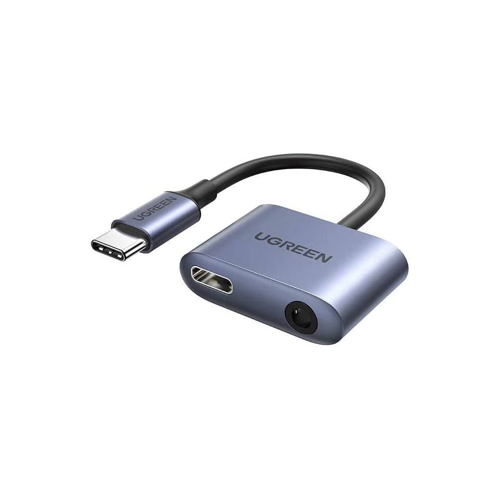 Изображение товара Адаптер Ugreen cm231 USB-C to 3.5mm audio with PD серый компактный