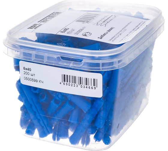 Изображение товара Дюбель ёжик Качественный Крепеж 6х40 200 шт 0500599 КЧ