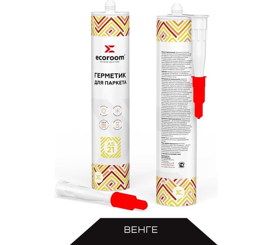 Изображение товара Акриловый герметик для паркета ECOROOM AS-21 венге, 310 мл 226-1-310-венг
