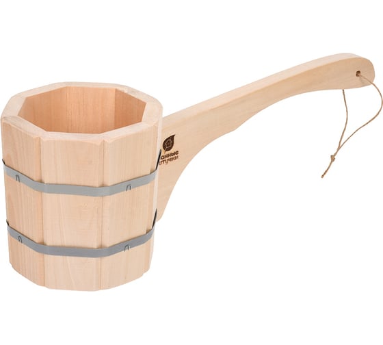 Изображение товара Бондарный ковш-черпак с горизонтальной ручкой Банные штучки 1.5 л 03591