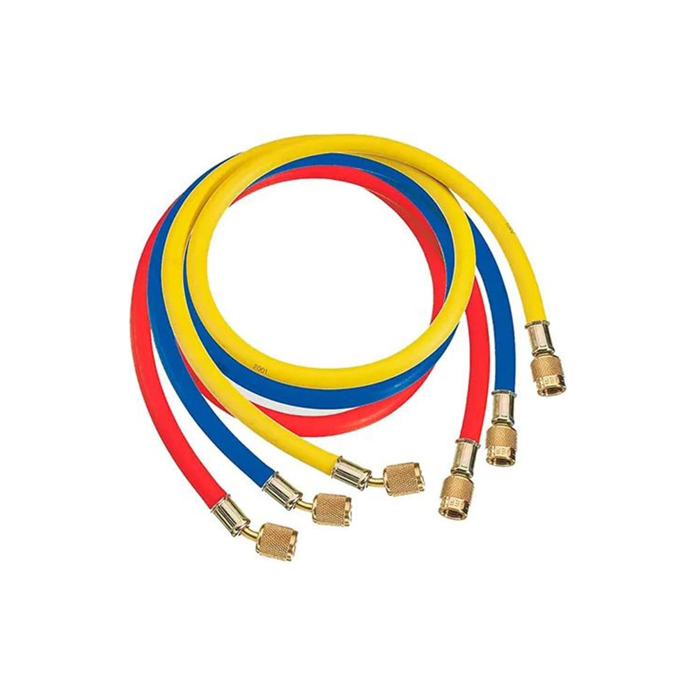 Изображение товара Набор из 3 напорных шлангов для хладагентов R22 R134a R407c R404a VOLL 9.13060