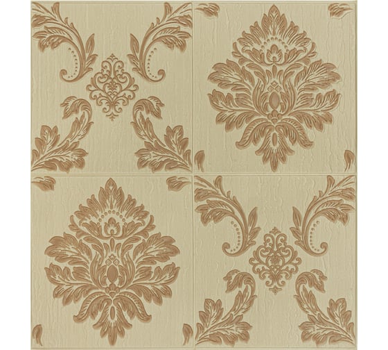 Изображение товара Мягкая самоклеящаяся 3D панель LAKO МЕГА комплект 10 шт., Барокко Бежевый, 70x70 см LKD-5-1011-KO-MEGA10