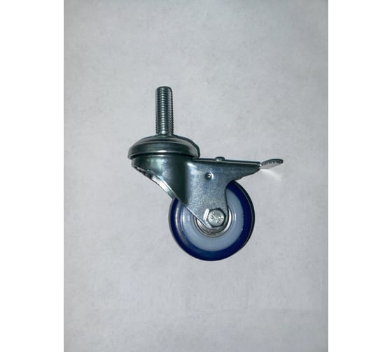 Изображение товара Мебельное колесо TOR SCtvb 25 синее 50 мм болт, тормоз, поливинилхлорид, полипропиленовый обод, подшипник 1027145