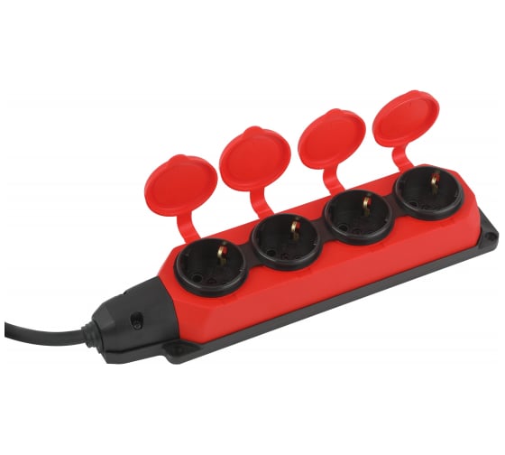 Изображение товара Силовой удлинитель ЭРА UK4e3x1,550mIP44(KG) с заземлением, 4 розетки, каучук, 50м, КГ 3x1,5мм2 IP44 Б0057590