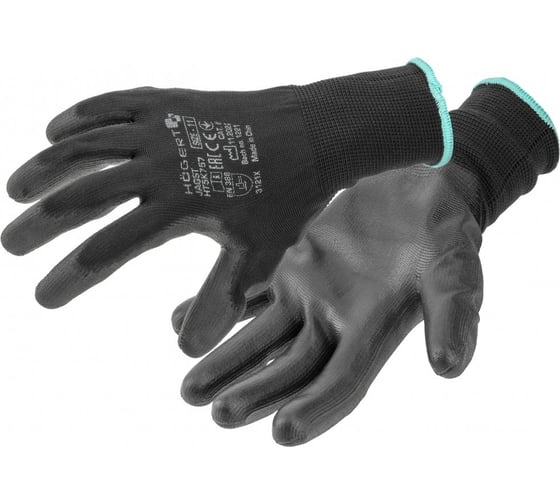 Изображение товара Рабочие перчатки HOEGERT TECHNIK с полиуретановым покрытием, 10 размер, 12 пар HT5K757-10