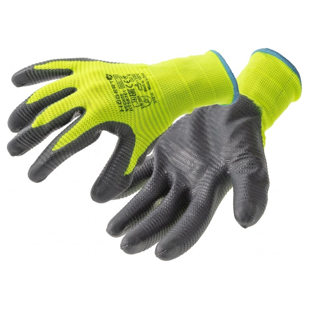 Изображение товара Рабочие перчатки HOEGERT TECHNIK с нитриловым покрытием 10 L гофрированные всесезонные