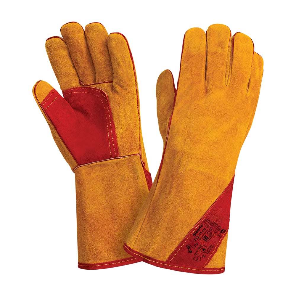 Изображение товара Краги для сварки 2Hands Siberia T12-11-RU, размер 12.5, 60 пар в коробке