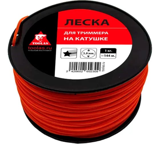 Изображение товара Леска на шпуле звезда 3 мм, 144 м TOOLAS 00013550